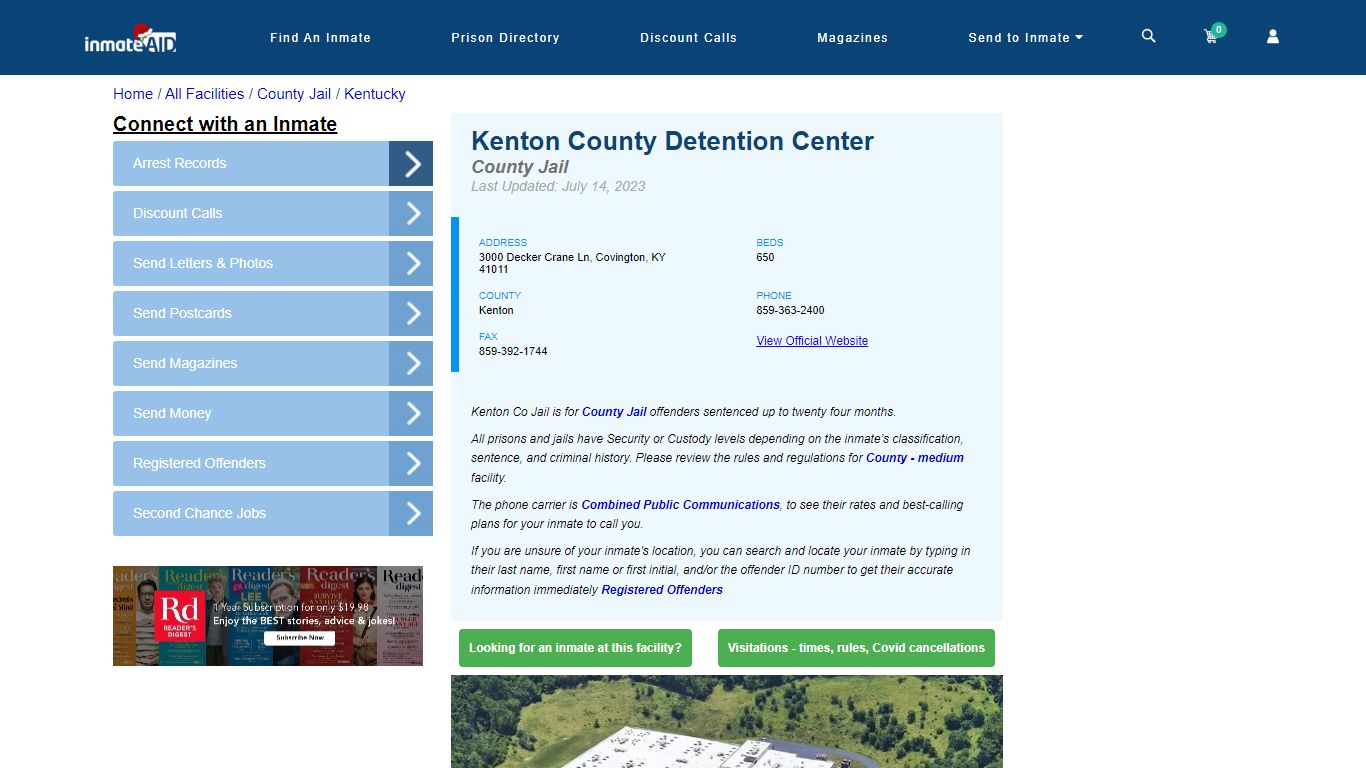 Kenton County Detention Center - Inmate Locator - Covington, KY