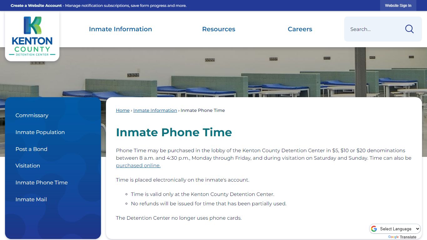 Inmate Phone Time | Kenton County Detention Center, KY